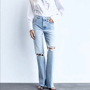 Zara | Wide Leg High Rise Jeans